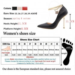 Elegant high heel pumps - with a metal ankle chainHigh heels