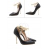 Elegant high heel pumps - with a metal ankle chainHigh heels