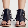 Summer vintage sandals - flat gladiators - with back zipper / lacesSandals