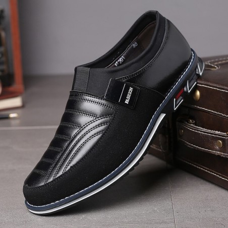 Elegant classic men's shoes - slip onShoes