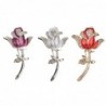 Elegant brooch with crystal roseBrooches