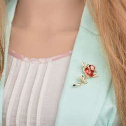 Elegant brooch with crystal roseBrooches