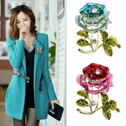 Fashionable brooch - with 3D crystal roseBrooches