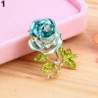 Fashionable brooch - with 3D crystal roseBrooches