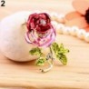 Fashionable brooch - with 3D crystal roseBrooches