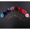 Fashionable brooch with rose / chain - long needle - unisexBrooches