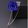 Fashionable brooch with rose / chain - long needle - unisexBrooches