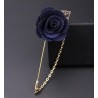 Fashionable brooch with rose / chain - long needle - unisexBrooches