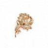 Small enamel flower with crystals - vintage broochBrooches