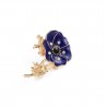 Small enamel flower with crystals - vintage broochBrooches