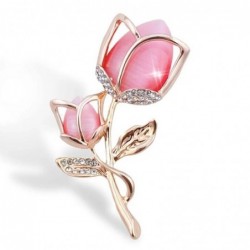 Luxurious brooch with crystal rose flowerBrooches