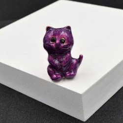Enamel purple cat - broochBrooches