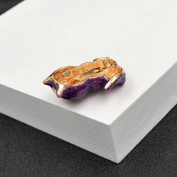 Enamel purple cat - broochBrooches
