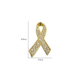 Breast cancer support - crystal broochBrooches