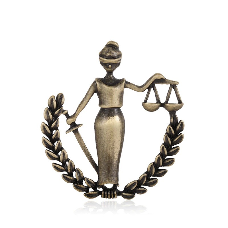 Peace Woman - lawyer badge - metal broochBrooches