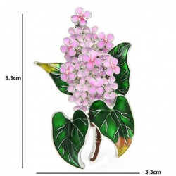 Trendy enamel lilac flower broochBrooches
