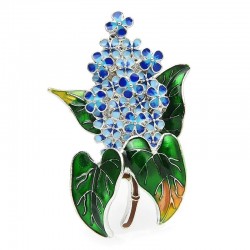 Trendy enamel lilac flower broochBrooches
