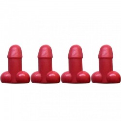Universal tire valves - luminous - for cars / bicycles / motorcycles - penis shaped - 4 piecesWheel parts