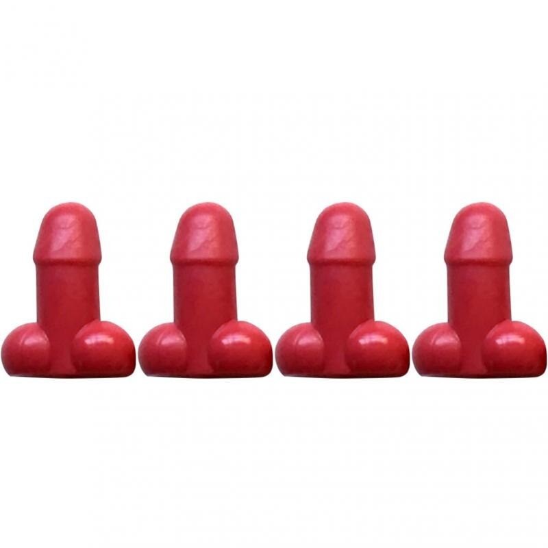 Universal tire valves - luminous - for cars / bicycles / motorcycles - penis shaped - 4 piecesWheel parts