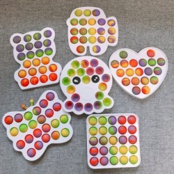 Colorful push fidget - anti stress toy - rainbow Pop ItFidget Spinner