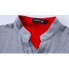 Classic elegant t-shirt - with mandarin collar - long sleeve - slim fit - cottonT-shirts