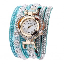 Luxurious multilayer crystal bracelet - with a watchBracelets