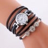 Vintage multilayer bracelet - with a round watch / crystalsBracelets