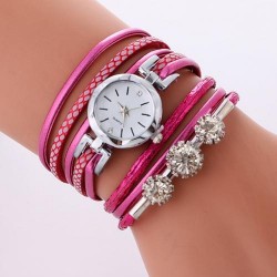 Vintage multilayer bracelet - with a round watch / crystalsBracelets