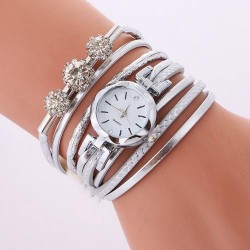 Vintage multilayer bracelet - with a round watch / crystalsBracelets