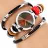 Gnova - platinum Quartz watch - with three-layer genuine leather strapBracelets