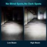 Motorcycle headlight LED bulb - 6000K white - BA20D / H4 - Hi Lo beam - 12V - 1200LMH4