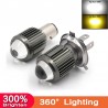 Motorcycle light bulb - H4 / BA20D / P15D - 12V - LED High / Low Beam - 1200LMLights