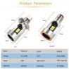 Motorcycle light bulb - Angel Eye LED - red / blue - H4 / BA20DH4