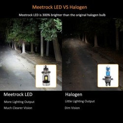 Motorcycle light bulb - Angel Eye LED - red / blue - H4 / BA20DH4