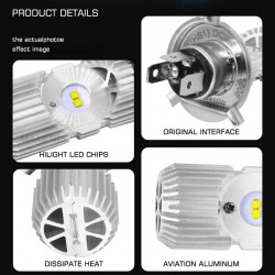 Motorcycle light bulb - LED CREE - H4 - BA20D - DC 9V~85V - 20W 1400LM - 6500KLights