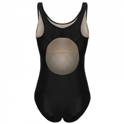 One piece swimming suit - black racer back - hollow-outBeachwear