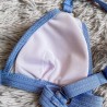 Sexy ribbed bikini set - push up - metal decorationsBeachwear