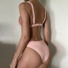 Sexy ribbed bikini set - push up - metal decorationsBeachwear