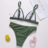 Sexy ribbed bikini set - push up - metal decorationsBeachwear
