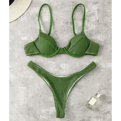 Sexy ribbed bikini set - Brazilian style - with push upBeachwear