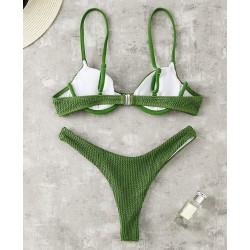 Sexy ribbed bikini set - Brazilian style - with push upBeachwear