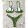 Sexy ribbed bikini set - Brazilian style - with push upBeachwear