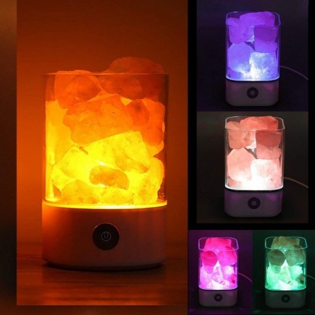 Crystal salt lamp - negative ion light - USBLights & lighting
