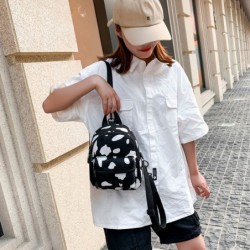 Mini canvas backpack - with zipper - cow milk printBackpacks