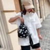 Mini canvas backpack - with zipper - cow milk printBackpacks