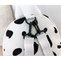 Mini canvas backpack - with zipper - cow milk printBackpacks