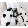Mini canvas backpack - with zipper - cow milk printBackpacks