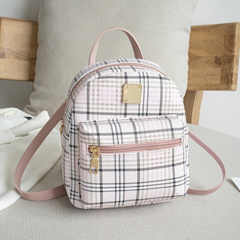 Small plaid backpack - shoulder bagBackpacks