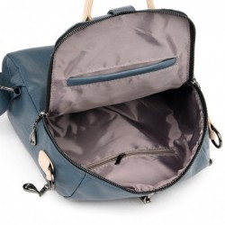 Multifunctional backpack - leather shoulder bag - with zippersBackpacks