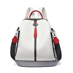 Multifunctional backpack - leather shoulder bag - with zippersBackpacks